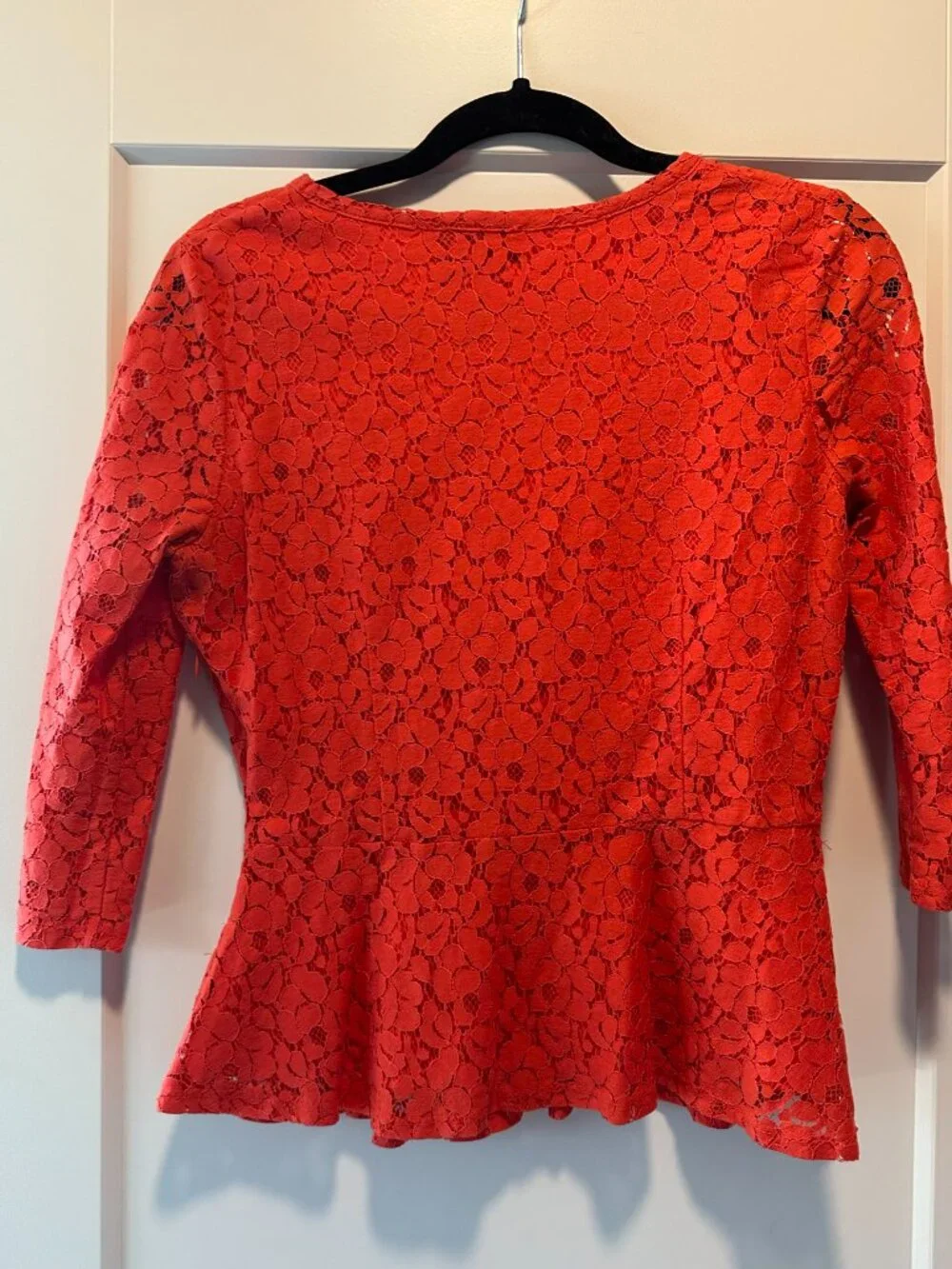 Cynthia Rowley lace peplum top